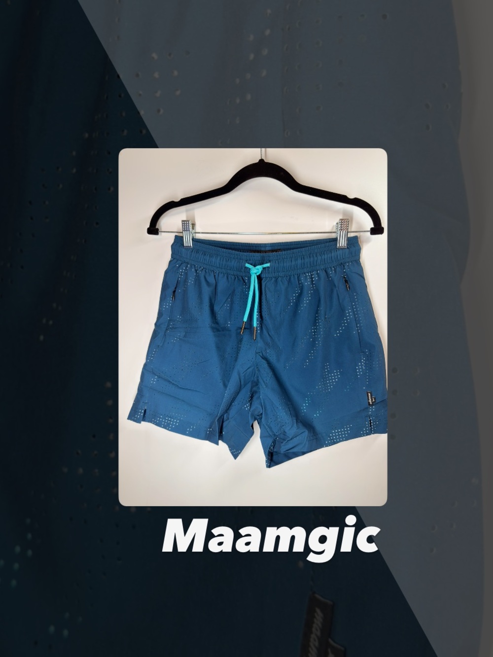 NWT Maamgic Lake Blue Swim Trunks